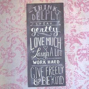 Love Much, Inspirational Chalk Sign